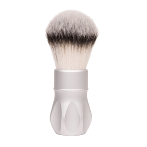 Alpha Brush & Shaving Co. Outlaw V1 28mm Matte Silver Shaving Brush